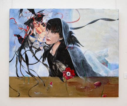 『 IKI 』<br class="hidden-sp">　ミクストメディア　F100号　<br class="hidden-sp">宮﨑 美羽　Miyazaki Miwa