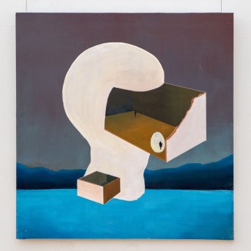 『引き出しの中を漁る懐古主義者』<br>100×105 cm 　アクリル<br>甲斐 泰斗　Kai Taito